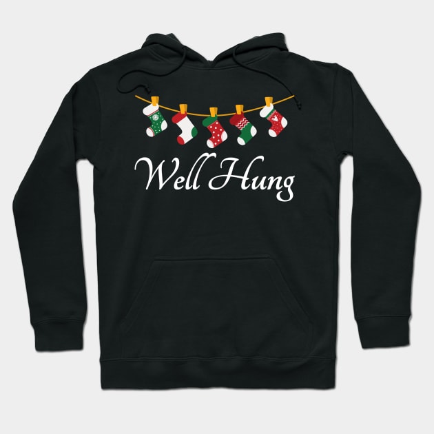 Well Hunk - Funny Santa’s Socks Hoodie by Bunder Score